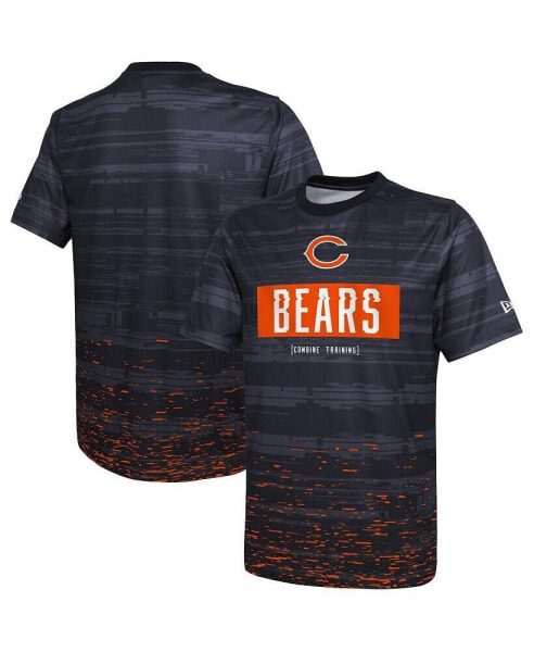 Men's Navy Chicago Bears Combine Authentic Sweep T-shirt