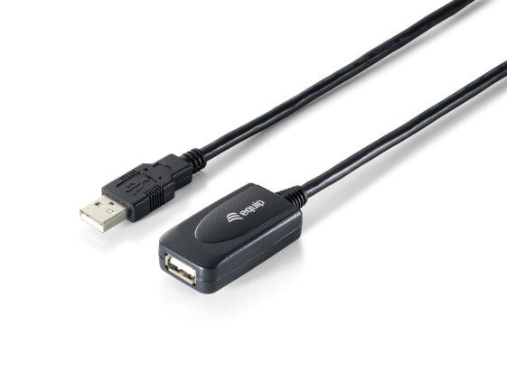 Equip USB 2.0 Type A Active Extension Cable Male to Female - 15m - 15 m - USB A - USB A - USB 2.0 - Male/Female - Black