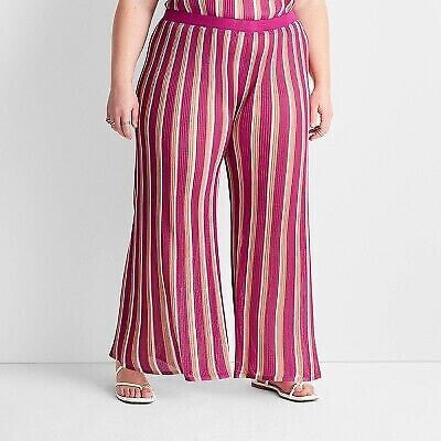 Women's Striped Wide Leg Sweater Pants - Future Collective with Jenny K. Lopez