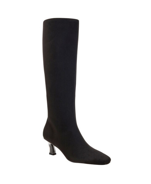 Women's The Zaharrah Square Toe Kitten Heel Regular Calf Boots