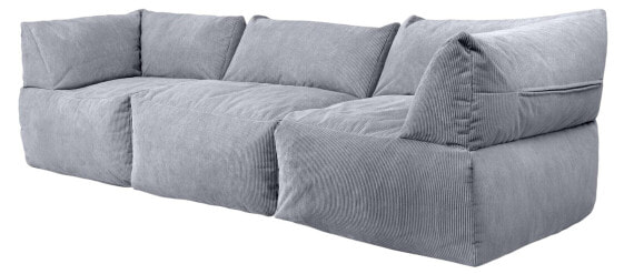 Sitzsack Ecksofa Tetra Cord, 3-tlg