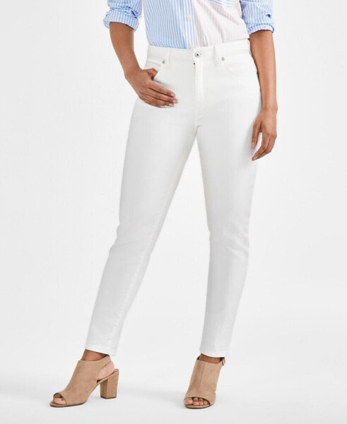 Petite Mid-Rise Curvy Skinny Jeans, Created for Macy's