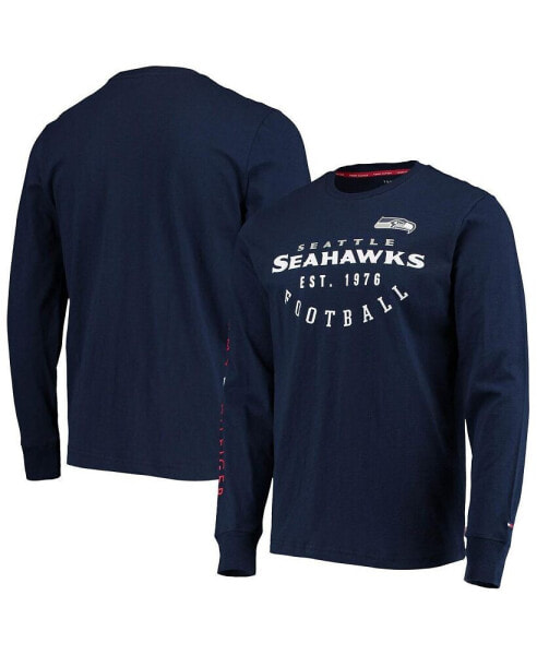 Men's College Navy Seattle Seahawks Peter Long Sleeve T-shirt