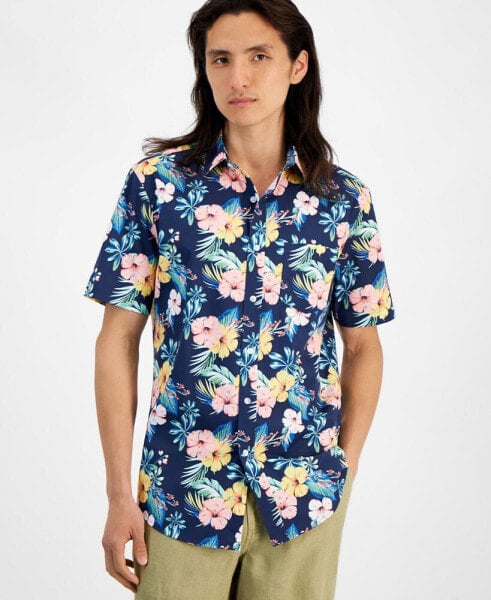 Men's Summer Garden Regular-Fit Stretch Floral Button-Down Shirt, Created for Macy's
