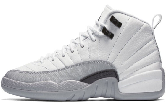 Jordan Air Jordan 12 Retro Barons 复古 高帮 复古篮球鞋 GS 白灰 / Кроссовки Jordan Air Jordan 510815-108