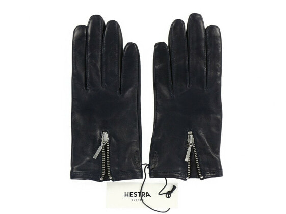 Hestra 168157 Womens Cara Soft Leather Dress Gloves Dark Navy Size 6.5