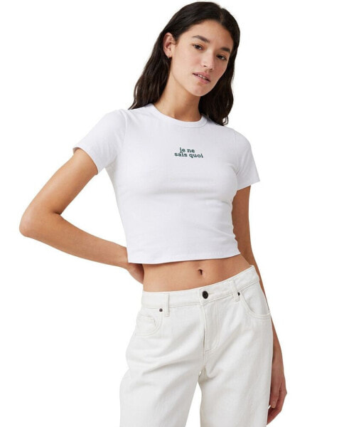 Women's Crop Fit Graphic T-shirt