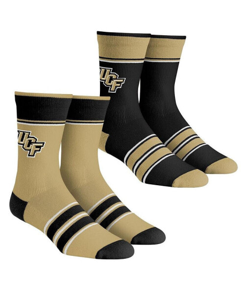 Men's and Women's Socks UCF Knights Multi-Stripe 2-Pack Team Crew Sock Set