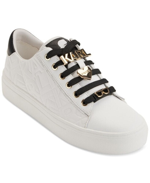 Cate Karl Box Lace-Up Low-Top Sneakers