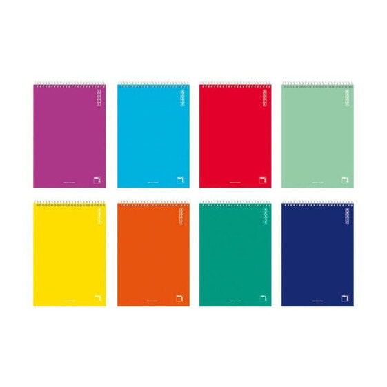 Тетрадь ноутбук Pacsa Basic Разноцветный Четверть 10 Предметов 80 Листов