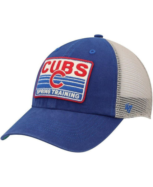 Men's Royal, Tan Chicago Cubs Four Stroke Clean Up Trucker Snapback Hat