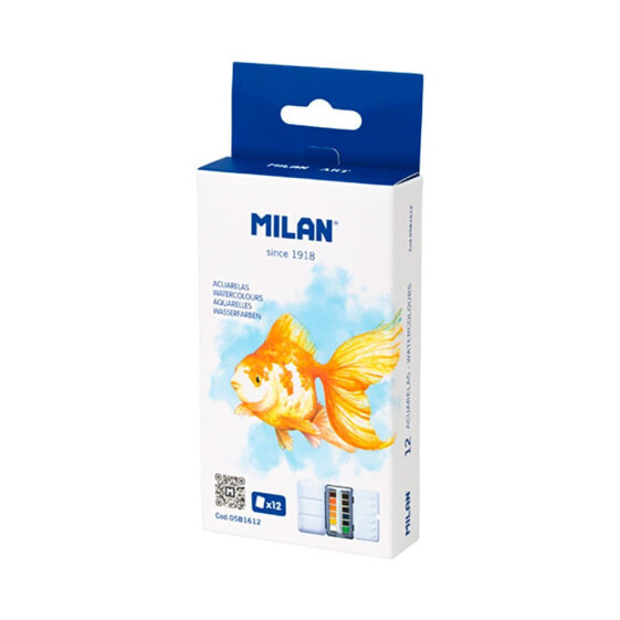 MILAN Watercolour Metal Box 12 Units Half Pan