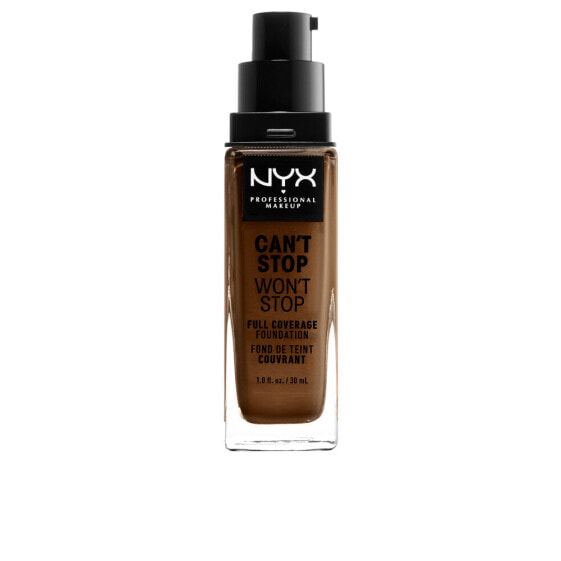 Nyx Cant Stop Wont Stop Full Coverage Foundation No. Walnut Водостойкая тональная основа с полным покрытием 30 мл