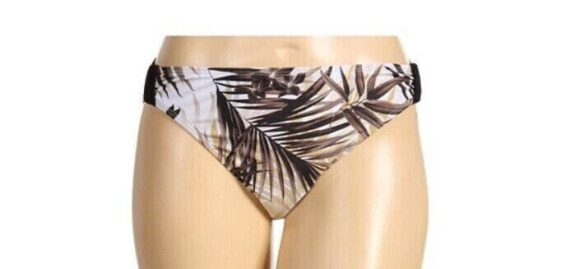 Athena Tan Swimming Palm Print Bikini Bottom Multi Color Swimwear Size 14
