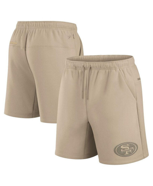 Men's and Women's Khaki San Francisco 49ers Elements Super Soft Fleece Shorts