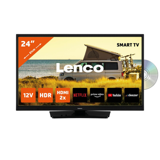 Lenco DVL-2483BK - 61 cm (24") - 1366 x 768 pixels - LED - Smart TV - Wi-Fi - Black