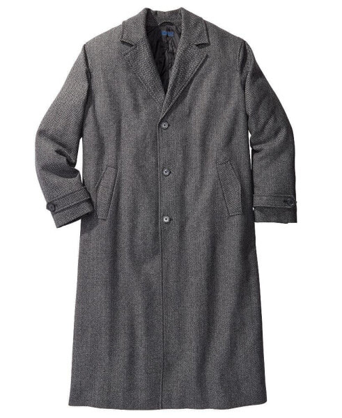 Пальто из шерсти KingSize big & Tall Long Overcoat