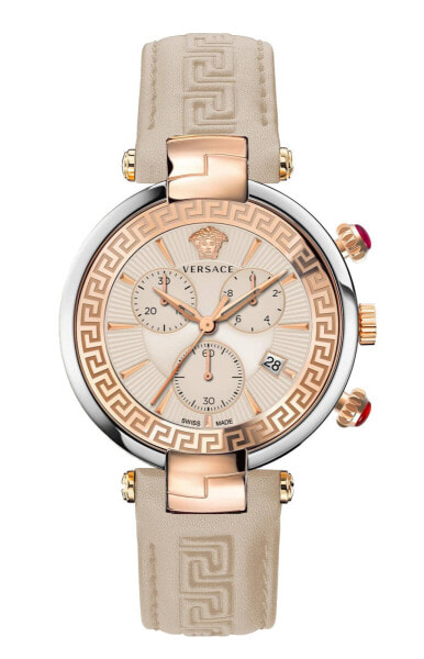 Versace Damen Armbanduhr REVIVE CHRONO RESTYLING 41 mm Armband Leder VE2M003 21