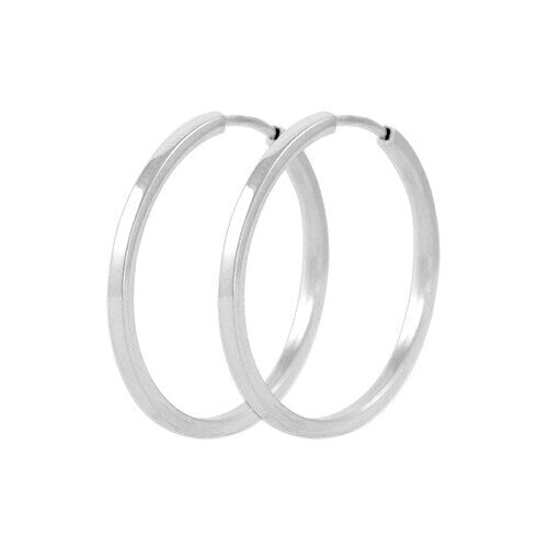 Hoop earrings in white gold 231 001 00200 07