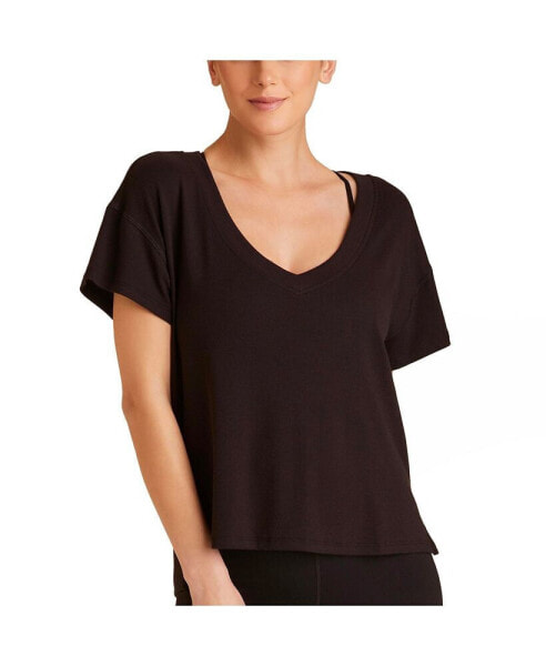 Women's V-Neck Plus Size Indio Rib Tee