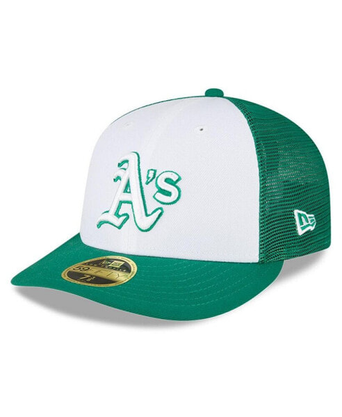 Men's White, Green Oakland Athletics 2023 On-Field Batting Practice Low Profile 59FIFTY Fitted Hat