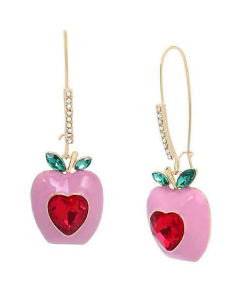 Faux Stone Apple Dangle Earrings