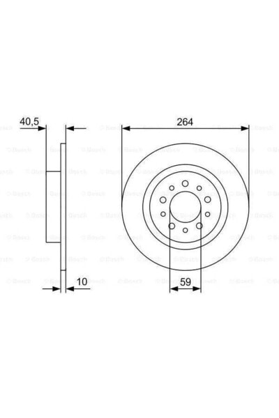 0986479c98 Fren Diski Uyumlu Fiat Egea Hb, Sw, Cross, 500l Arka 264 Mm