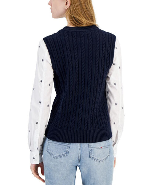 Women's Layered-Look Sweater Vest