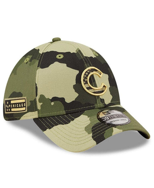 Men's Camo Chicago Cubs 2022 Armed Forces Day 39THIRTY Flex Hat