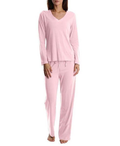 Women's Satin Trim Super Soft Sleep Set