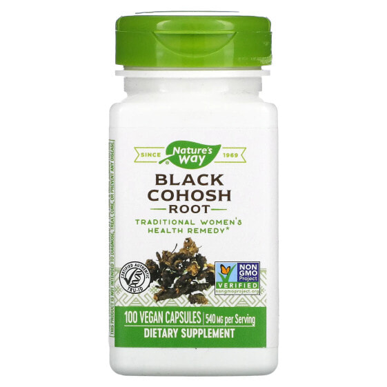 Витамины для женского здоровья NATURE'S WAY Черная когоша, корень, 540 мг, 100 веганских капсул