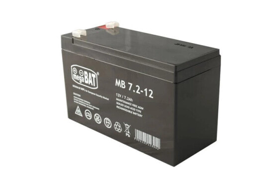 MW Power Pb 12V 7.2 Ah maintenance-free аккумулятор (1.9кг, макс. ток зарядки 1.8A)
