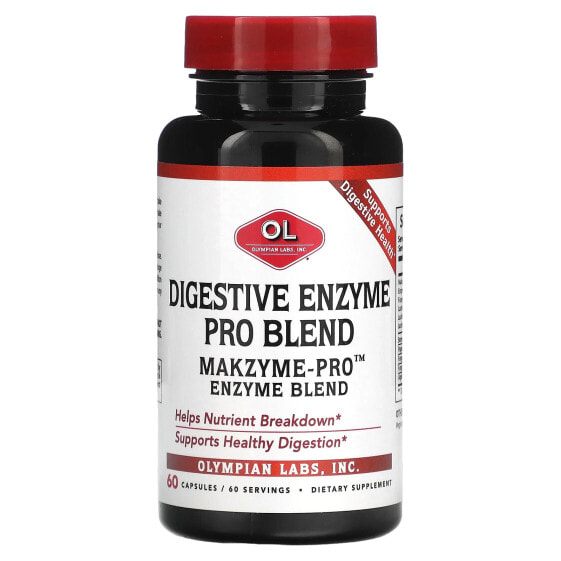 БАД для пищеварения Olympian Labs Digestive Enzyme Pro Blend, 60 капсул