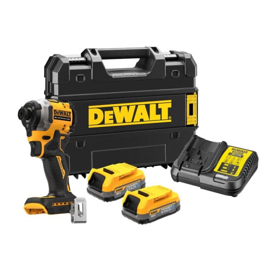 DeWALT Akku Schlagschrauber DCF850E2T 18V 1/4", 2x1,7 Powerstack Akkus, Lader