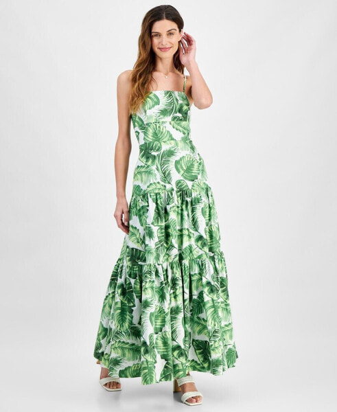 Women's Printed Tiered Maxi Dress