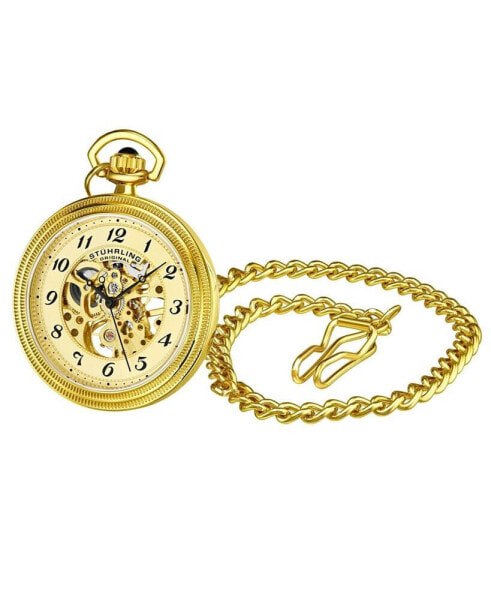 Часы Stuhrling Gold Tone Pocket Watch 48mm