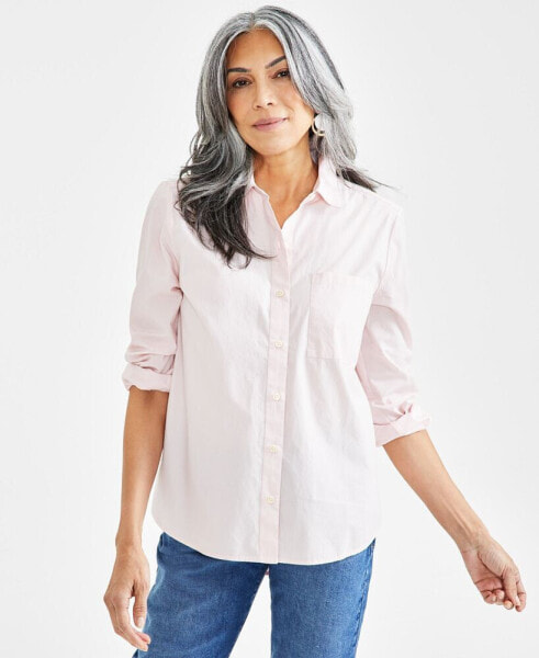 Women's Cotton Button Up Shirt, Created for Macy's