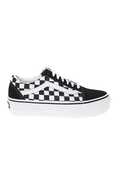 Kadın Keten Ayakkabı Vn0a3b3uhrk1 Ua Old Skool Platform (checkerboard) Blk/tr Wht