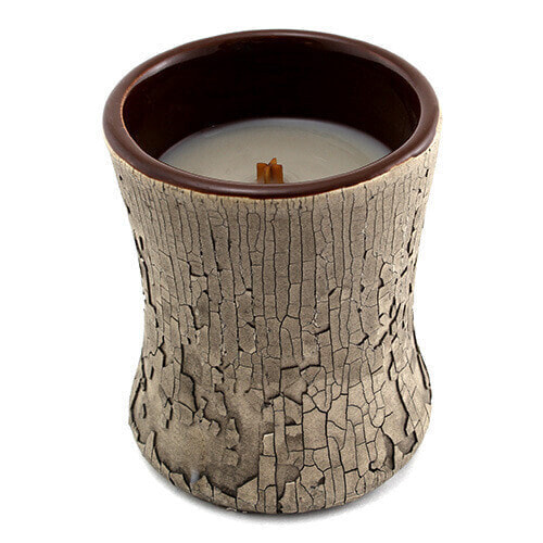 Свеча ароматическая WoodWick Огонь в камине, овальная керамическая ваза, 133.2 г