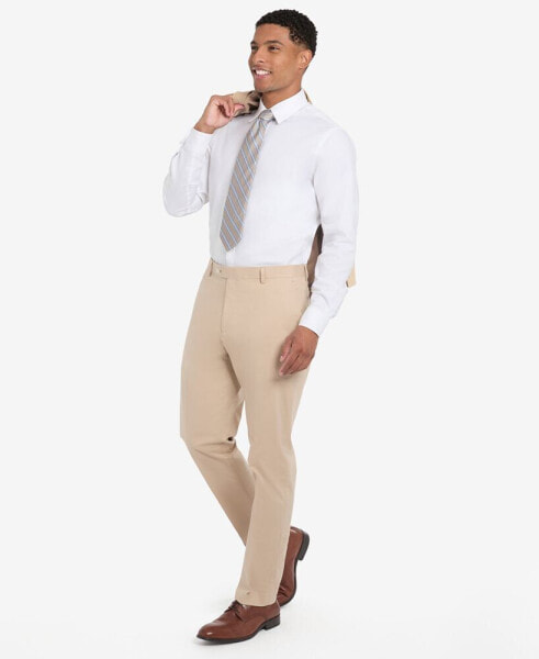 Men's Modern-Fit Solid Cotton Pants