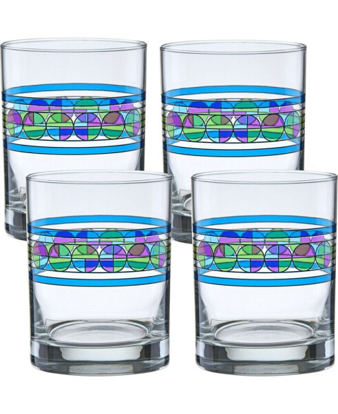 Frank Lloyd Wright Saguaro Flower Double Old Fashioned Glass - Set of 4