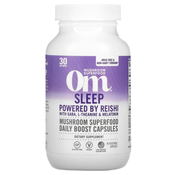 Витамины для здорового сна Om Mushrooms Sleep с рейши, ГАМК, L-теанином и мелатонином 90 капсул