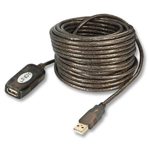 Активный USB удлинитель 20 м Lindy 2.0 - 20 м - 480 Mbit/s