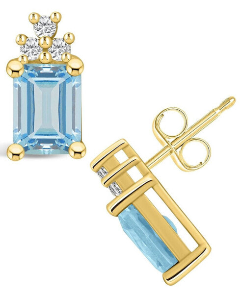 Серьги Macy's Aquamarine Stud