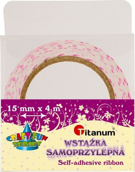 Декоративная лента Titanum 1,5x4м Белая в розовые точки