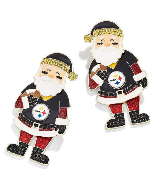 Women's Pittsburgh Steelers Santa Claus Earrings
