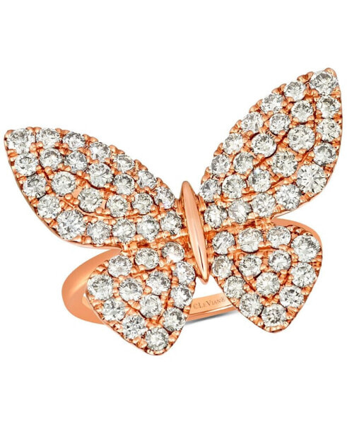 Nude Diamond Butterfly Ring (1-7/8 ct. t.w.) in 14k Rose Gold