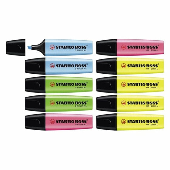 Фломастеры STABILO Набор флуоресцентных маркеров Original 10 Предметов Multicolour