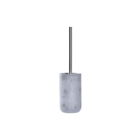 Щетка для унитаза DKD Home Decor Серо-серебристая из нержавеющей стали и цемента Scandi 10 x 10 x 40 см.