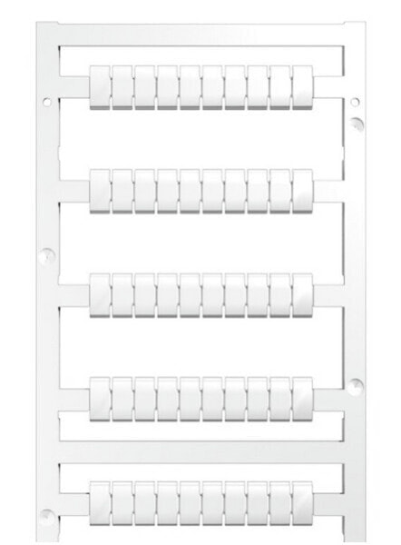 Weidmüller MF-W 9/5.2F MC NE WS - Terminal block markers - 500 pc(s) - Polyamide - White - -40 - 100 °C - V2